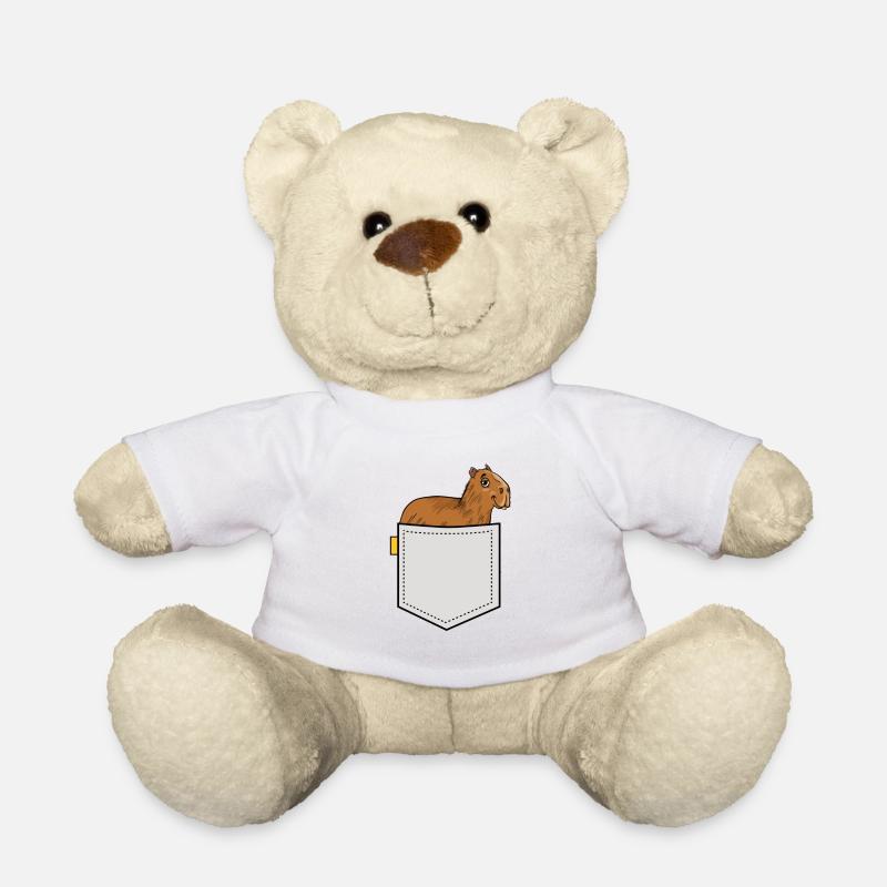 Capybara cochon d’eau rongeur Carpincho Animal Doux - Nounours - blanc