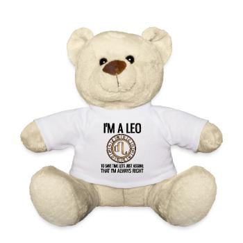 Leo Zodiac Sign Horoscope Zodiac Sign Leo - Teddy Bear - white - Front