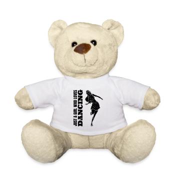 Danseur danse femme danse sport fille cadeau - Nounours - blanc - Devant