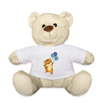 Tigre vole avec des ballons de doux animaux pour les enfants - Nounours - blanc - Devant