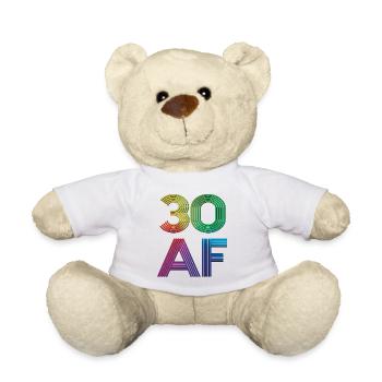 30 AF - 30th Birthday Party 30 Years Of Age Gift - Teddy Bear - white - Front
