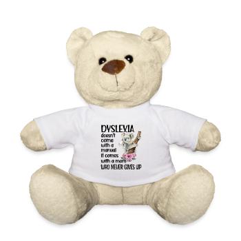 Dyslexie dyslexie dyslexie Dyslexie Dyslexie Dyseigne - Nounours - blanc - Devant