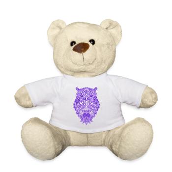 Owl Graphic Graphic Art Gift Mandala - Teddy Bear - white - Front