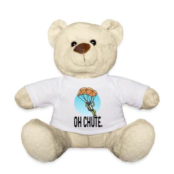 Parachutistes skydiving cadeau - Nounours - blanc - Devant