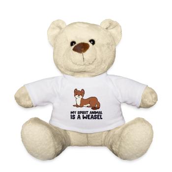 Drôle de fée de belette Mon animal est un - Nounours - blanc - Devant