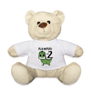 2. Geburtstag - 2 Jahre alt - Ich bin 2 - Teddy - Weiß - Vorne
