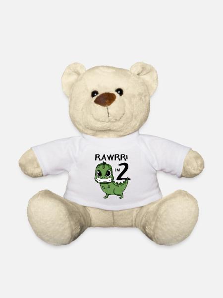 2. Geburtstag - 2 Jahre alt - Ich bin 2 - Teddy - Weiß