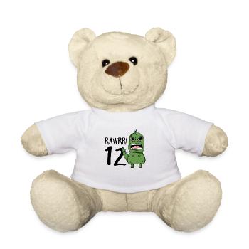 12th birthday - 12 years old - I'm 12 - Teddy Bear - white - Front