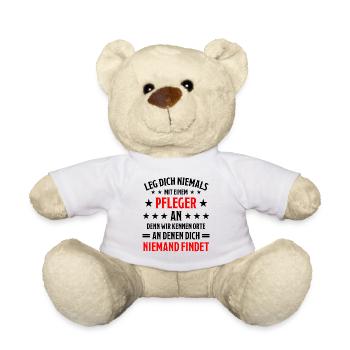 Pfleger Pflege Fun Lustiger Spruch Krank Geschenk - Teddy - Weiß - Vorne