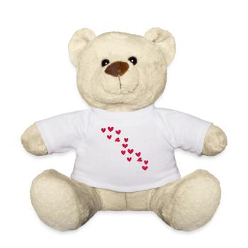 hearts - Teddy Bear - white - Front