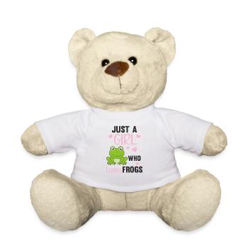 Juste une fille qui aime Frogs grenouilles - Nounours - blanc - Devant