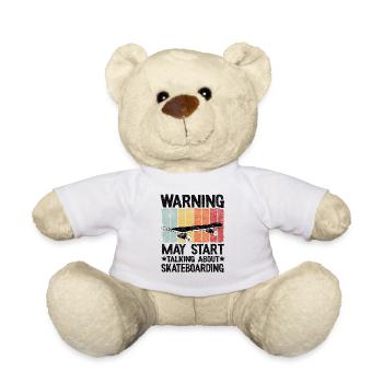 Cadeau de skateboarder dicton vintage de skateur - Nounours - blanc - Devant