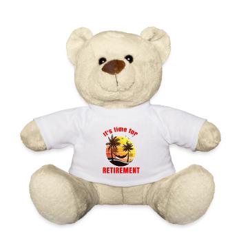 Es ist Zeit für den Ruhestand - Geschenk im Ruhestand - im Ruhestand - Teddy - Weiß - Vorne