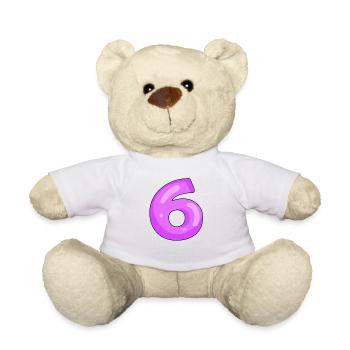 6 Lila - Teddy - Weiß - Vorne