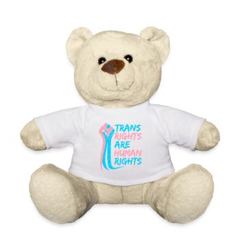 Trans Rights are Human rights Trans LGBT Pride - Teddy Bear - white - Front