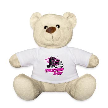 Trucker Babe LKW-Fahrerin Truck Fahrerin Geschenk - Teddy - Weiß - Vorne