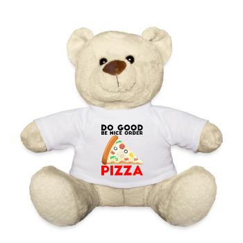pizza - Teddy Bear - white - Front