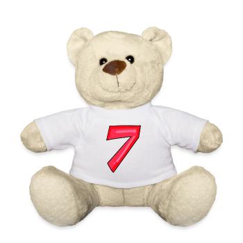 7 rot - Teddy - Weiß - Vorne