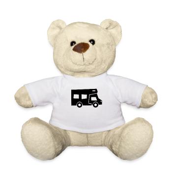 Caravane Camping Camping Camper - Nounours - blanc - Devant