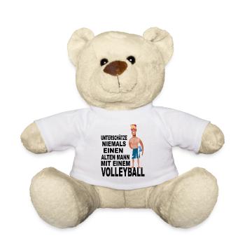 Unterschätze Niemals Einen Alten Mann Volleyball - Teddy - Weiß - Vorne