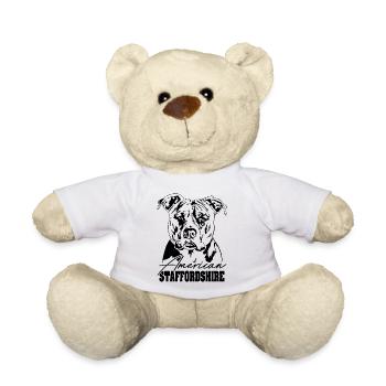 AMERICAN STAFFORDSHIRE Portrait Hunde Wilsigns - Teddy - Weiß - Vorne