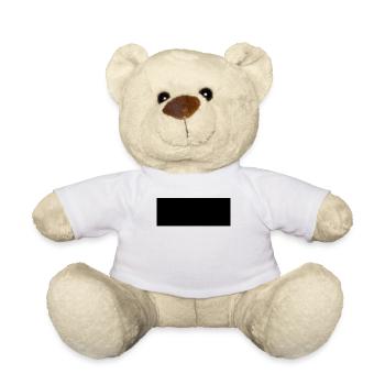 Black Square - Teddy Bear - white - Front