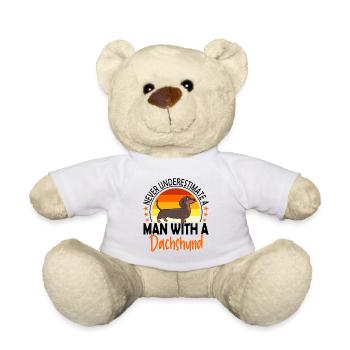 Teckel teckel chiens amateurs de chien chien chien man - Nounours - blanc - Devant