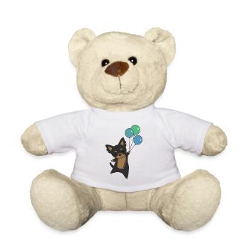 Chihwauwau chien monte avec des ballons - Nounours - blanc - Devant