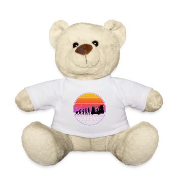 Forklift Driver Evolution Vaporwave Forklift - Teddy Bear - white - Front