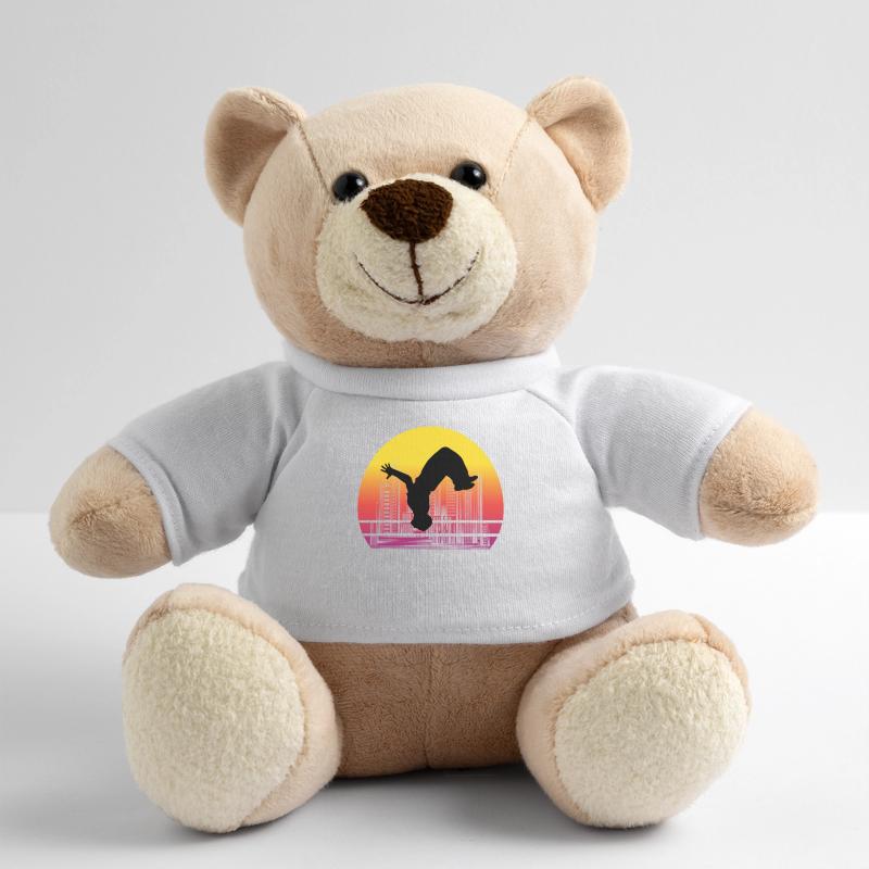 Parkour Backflip Siluette Freerunning Gift Teddy Bear