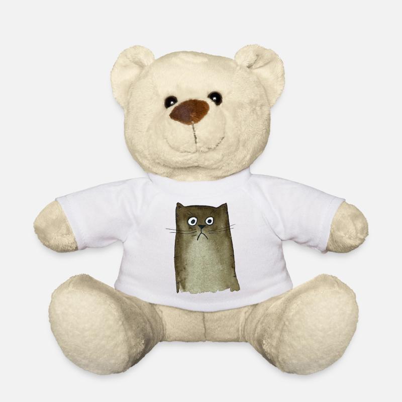 Chat brun - Nounours - blanc