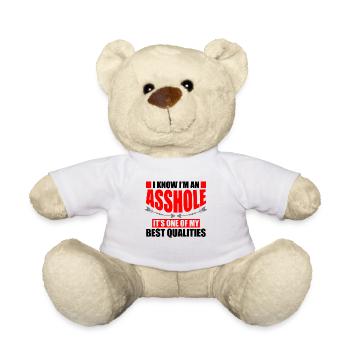 I Am An Asshole, It Is One Of My - Teddy Bear - white - Front