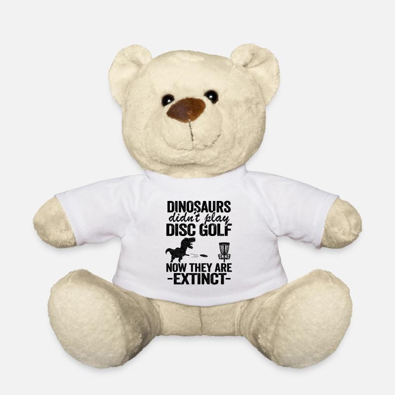Dinosaurier & Disc Golf Lustig Disc Golf Spieler - Teddy - Weiß