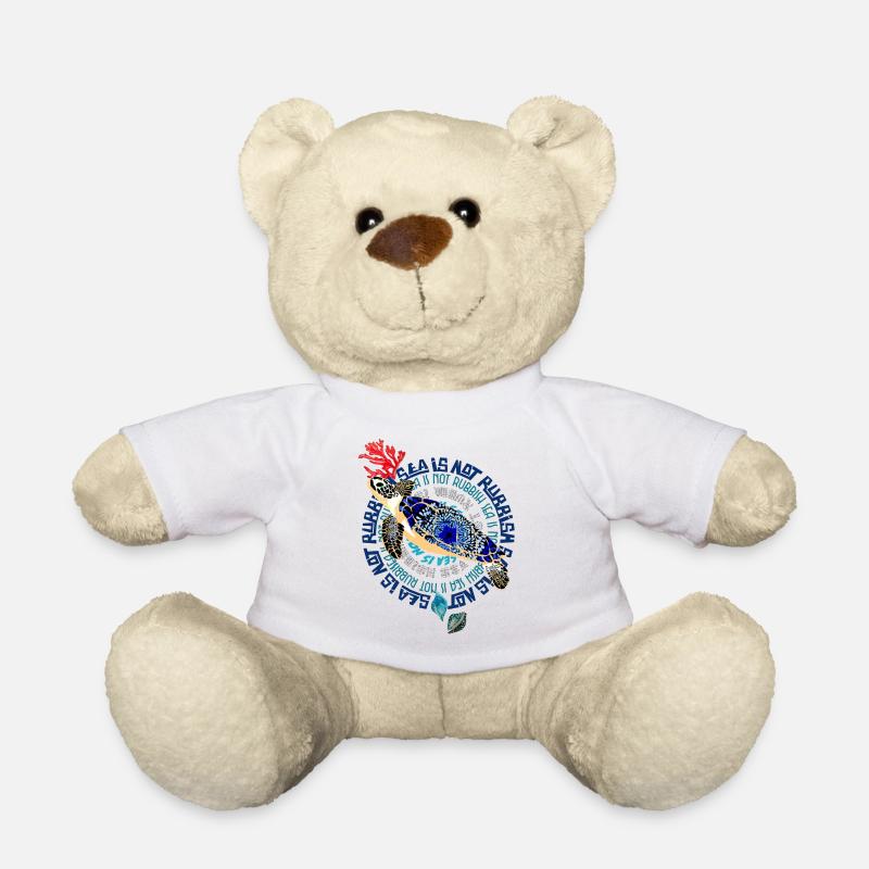 sea is not rubbish - Teddy Bear - white