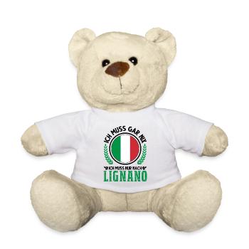Lignano Italien Urlaub Reise Geschenk - Teddy - Weiß - Vorne