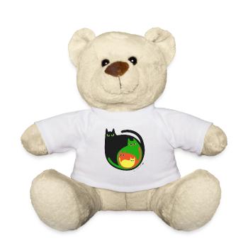 Round colored cat image - Teddy Bear - white - Front