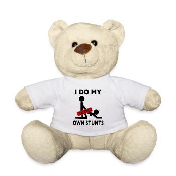 I Do All My Own Stunts Strichmännchen Sex - Teddy - Weiß - Vorne