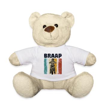Motocross - Teddy Bear - white - Front