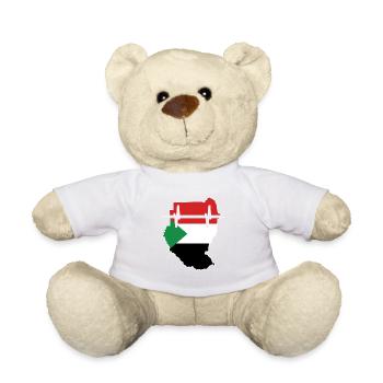 Sudan Heartbeat Flag Vintage Sudan - Teddy Bear - white - Front