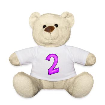 Zwei - Nummer 2 - Teddy - Weiß - Vorne