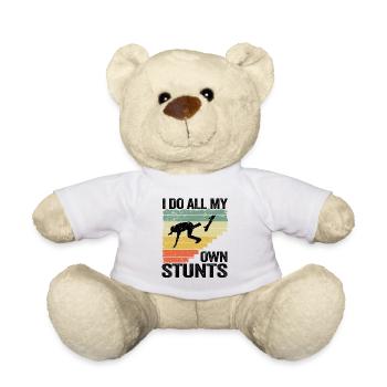 Skateboard skateboarder cadeau sort Drôle - Nounours - blanc - Devant