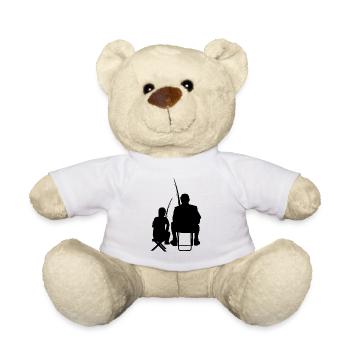 Pêcher Papa Et fils Canne à pêche Cadeau - Nounours - blanc - Devant