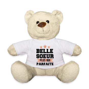 Belle soeur plus que parfaite. Cadeau belle soeur. - Nounours - blanc - Devant