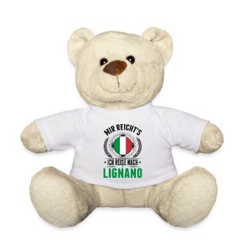 Lignano Italien Urlaub Reise Geschenk - Teddy - Weiß - Vorne