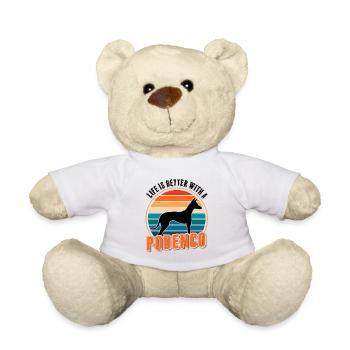 Life is better with a Podenco Canario - Teddy Bear - white - Front