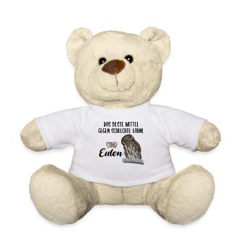 Eule Süßer Uhu Vogel Lustiger Spruch Geschenk - Teddy - Weiß - Vorne