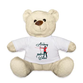 Bow and Arrow Archery Sport Archer S - Teddy Bear - white - Front