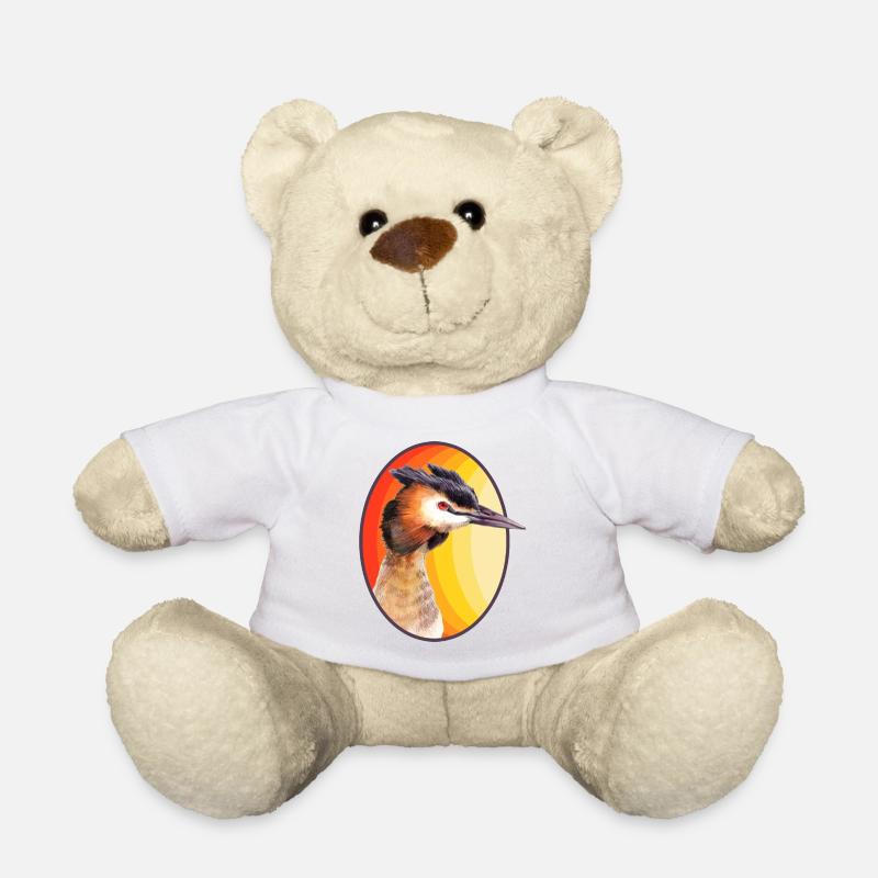 Grand grèbe huppé - Nounours - blanc