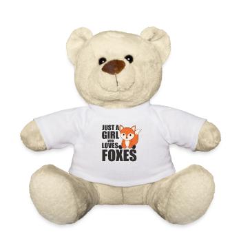 Juste une fille qui aime les renards animaux mignons - Nounours - blanc - Devant