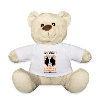 J'étais normal il y a 2 chiens de berger Shetland - Nounours - blanc - Devant